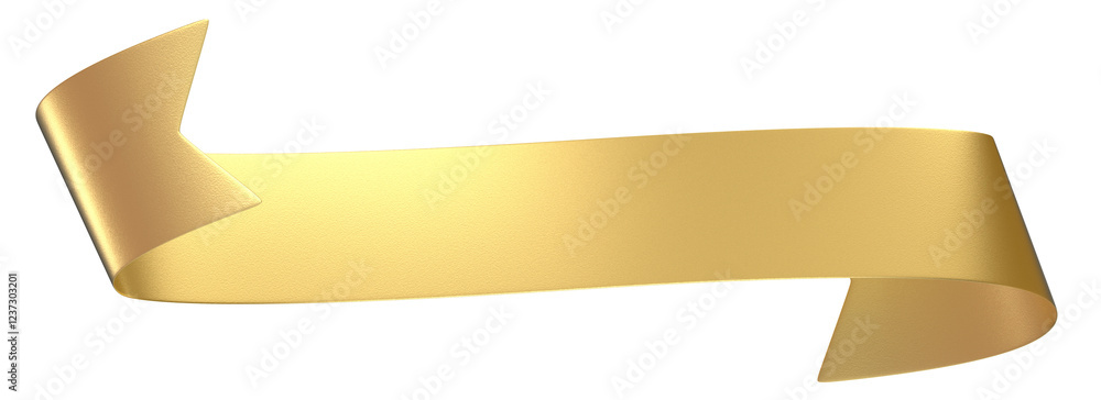 Golden Curving Ribbon Banner for Award, Celebration, or Announcement Golden Curving Ribbon Banner for Award, Celebration, or Announcement