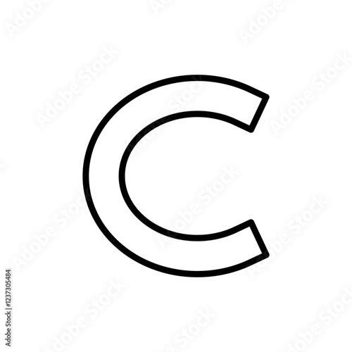 Copyright icon vector. copyright sign and symbol photo