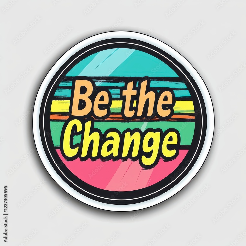 A sticker with the phrase 