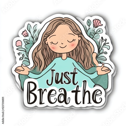 A sticker with the phrase 