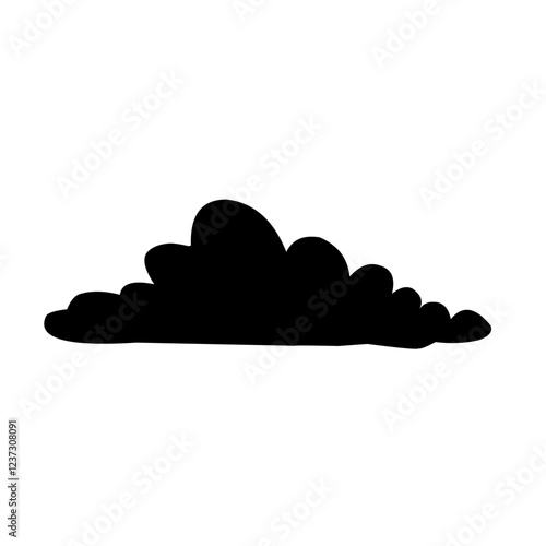 Clouds silhouettes Vector set