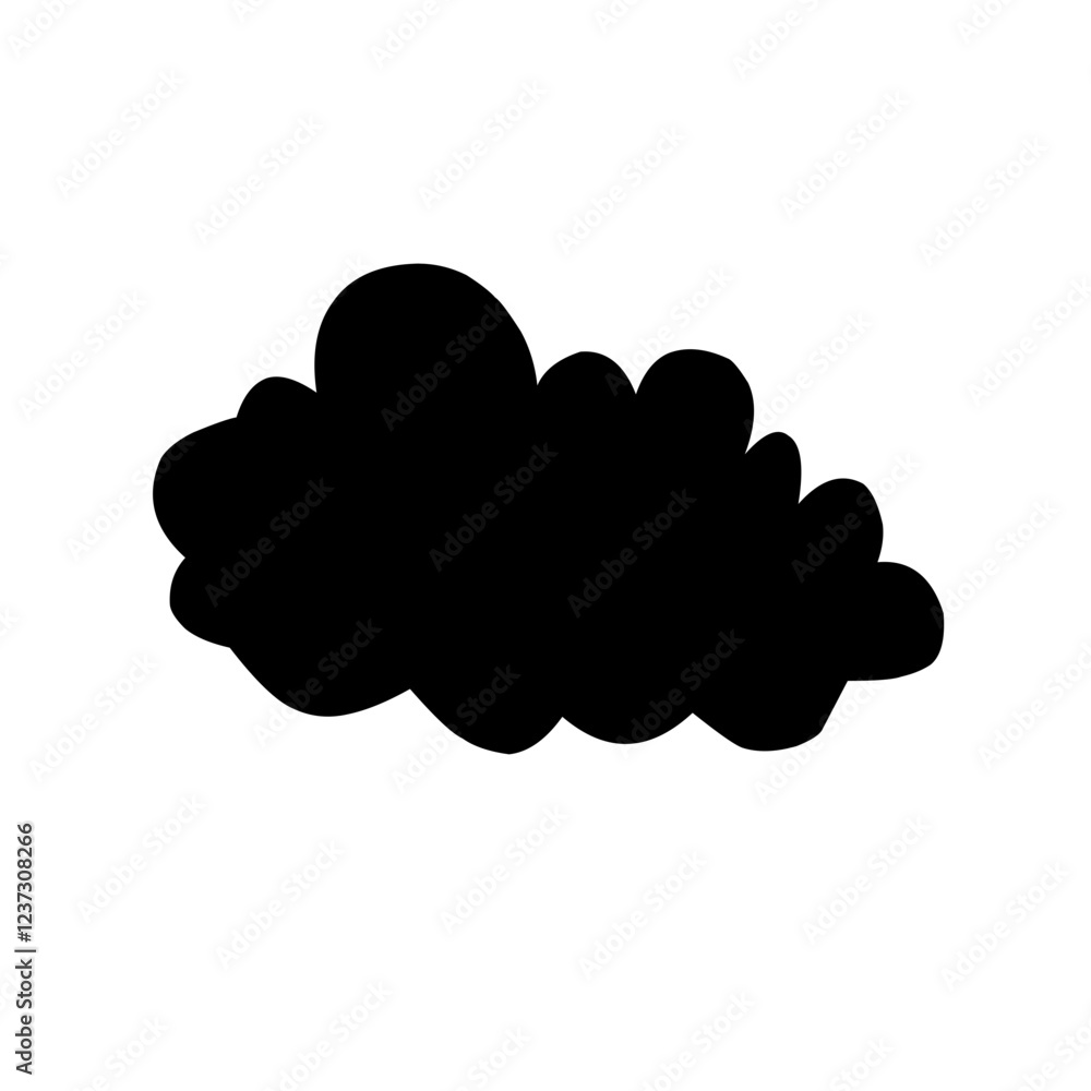 Clouds silhouettes Vector set Clouds silhouettes Vector set