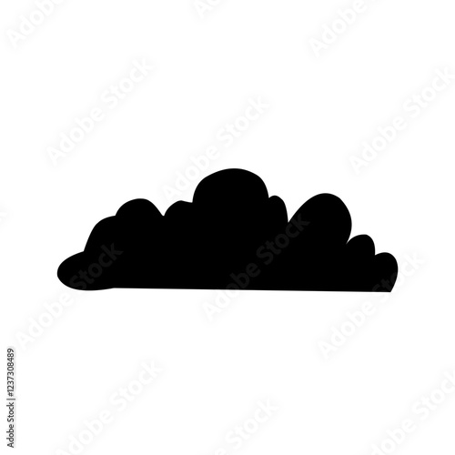 Clouds silhouettes Vector set