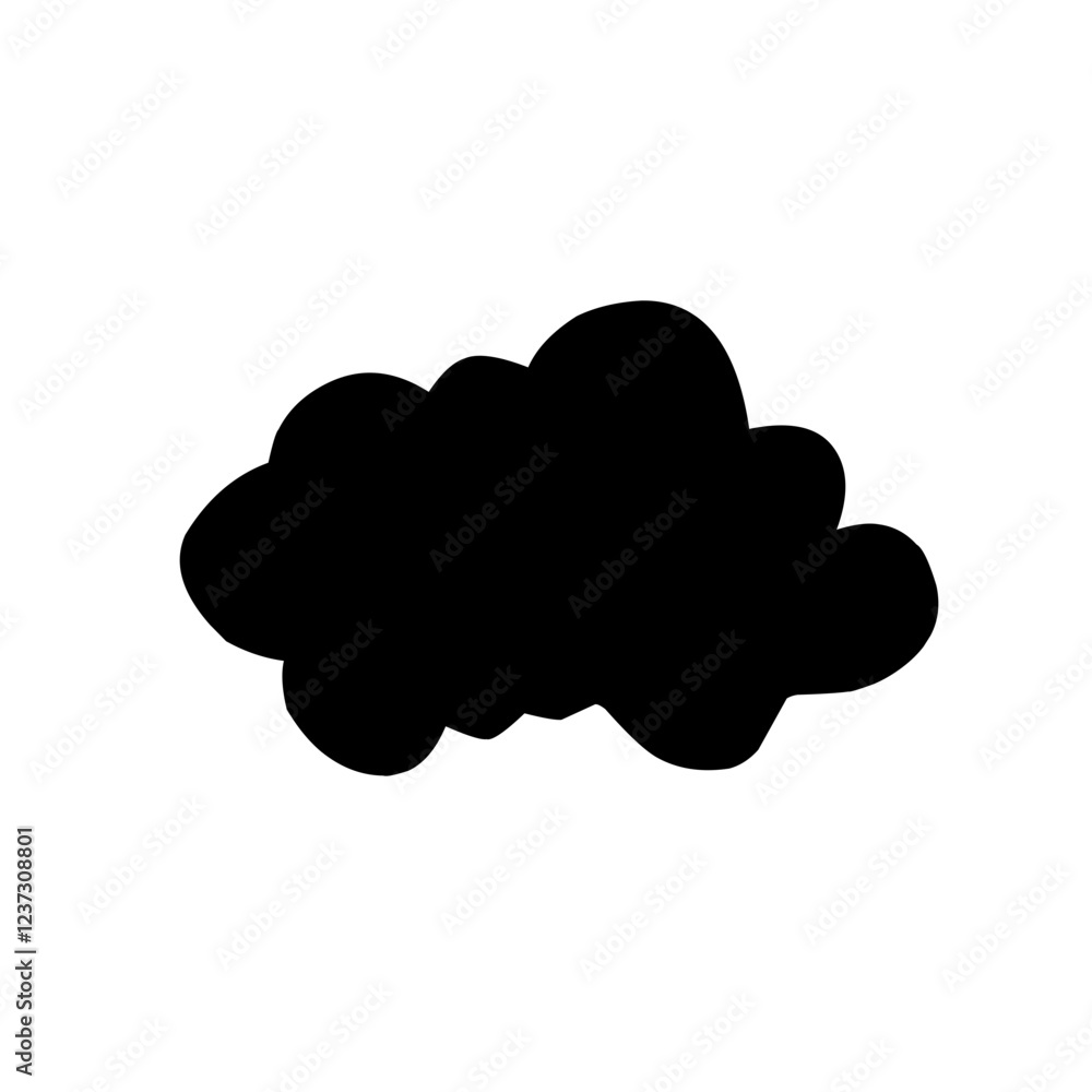 Clouds silhouettes Vector set Clouds silhouettes Vector set