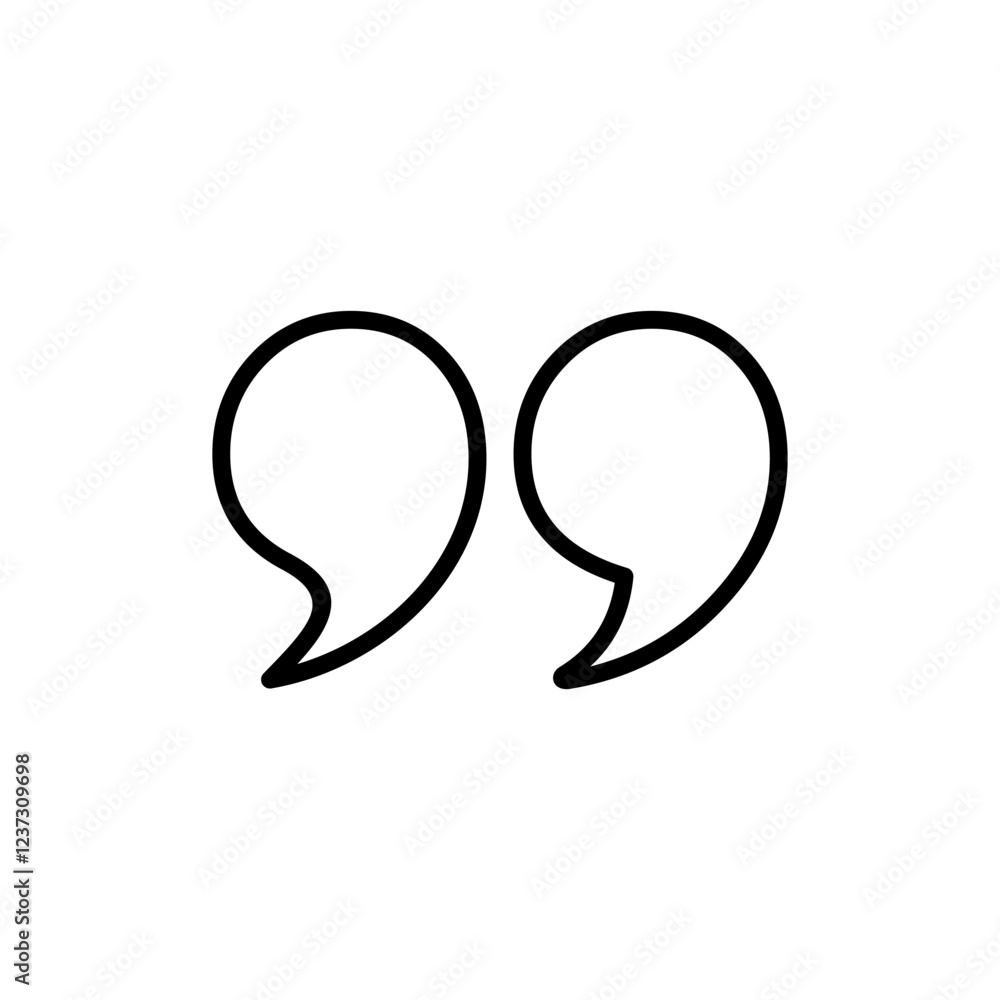 Quote icon vector. Quotation mark sign and symbol Quote icon vector. Quotation mark sign and symbol