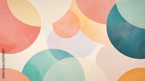 Contemporary collage-style banner featuring overlapping pastel shapes, soft gradient background, clean design, modern aesthetic photo