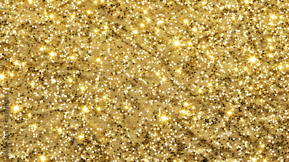 A shimmering gold glitter background with sparkling effects for decorative purposes. A shimmering gold glitter background with sparkling effects for decorative purposes.