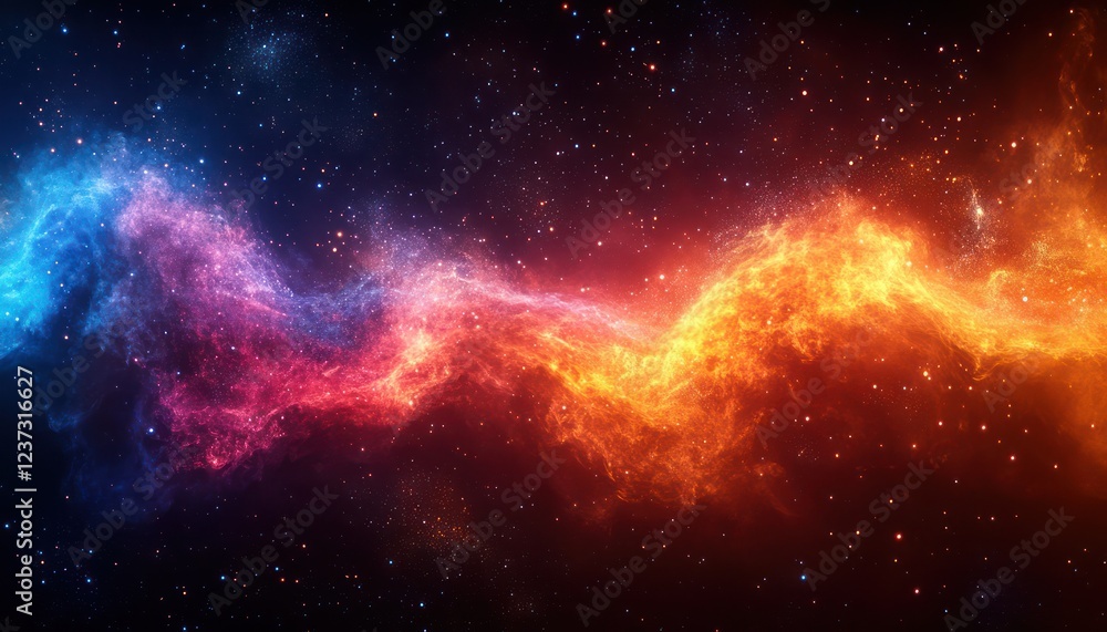 Abstract cosmic mist with swirling particles in vivid color transitions Abstract cosmic mist with swirling particles in vivid color transitions
