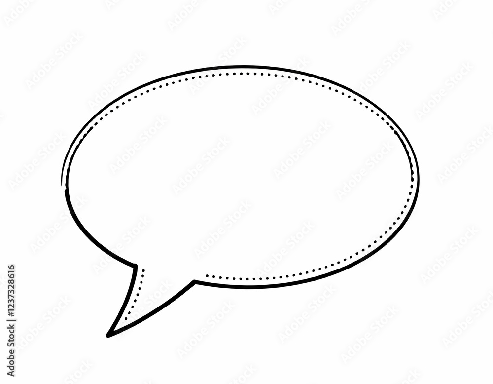 Fototapeta premium Blank Speech Bubble Outline Illustration Design