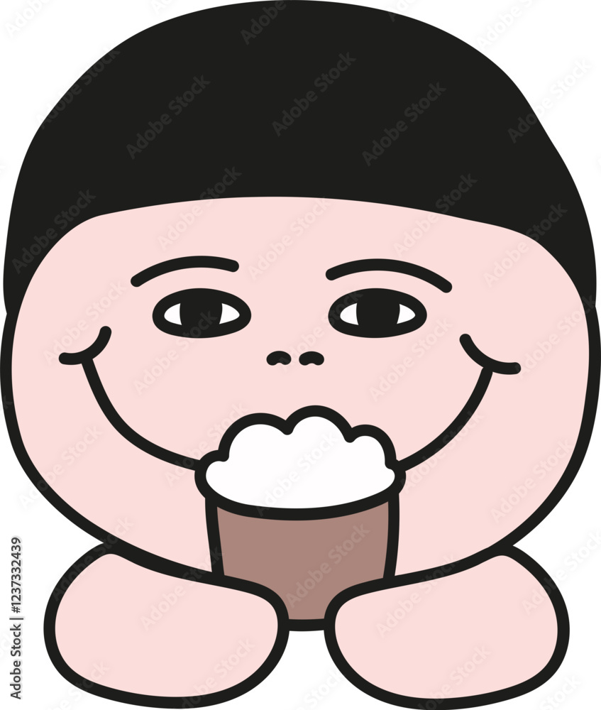 Obraz premium 밥먹는사람