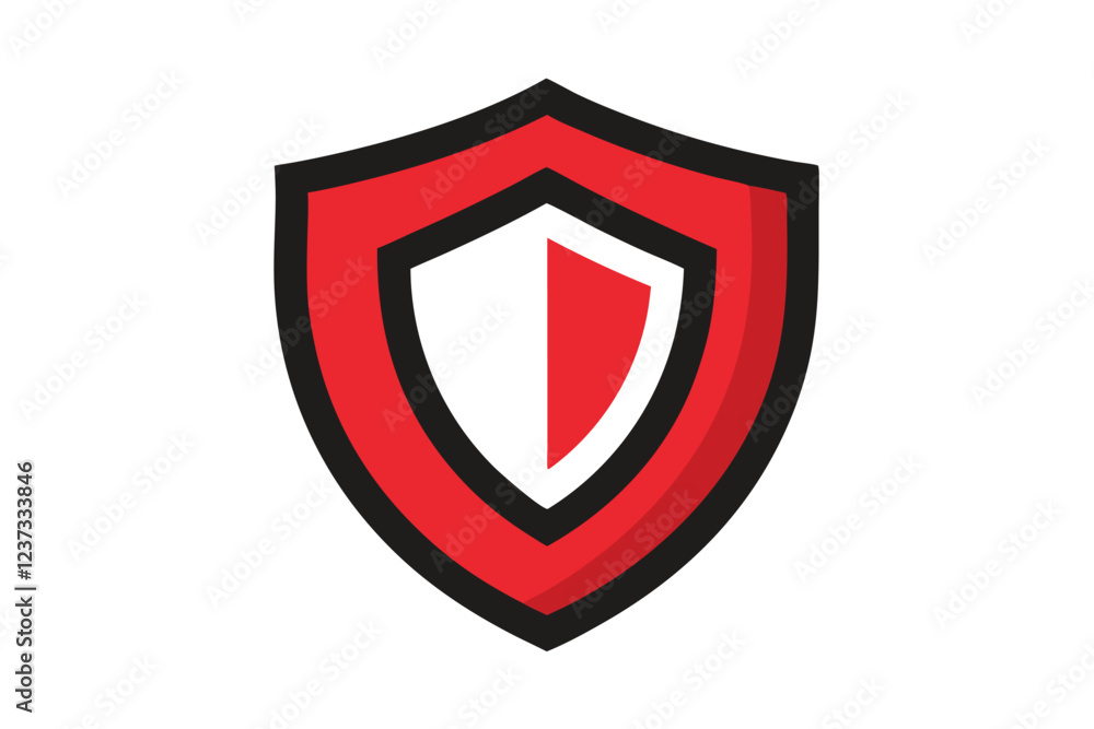 Cybersecurity shield icon vector art illustration Cybersecurity shield icon vector art illustration