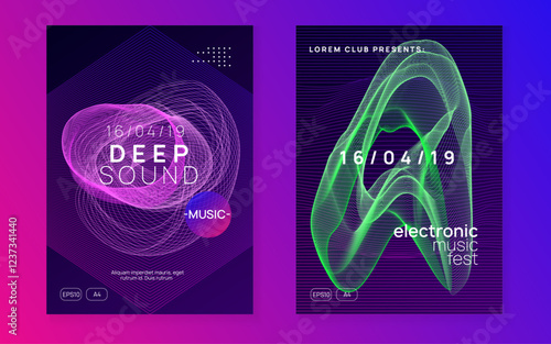 Party Background. Discotheque Set. Edm Concert Template. Green Dance Event. Pink Night Club Design. Festival Cover. Nightclub Beat Invitation. Blue Party Background