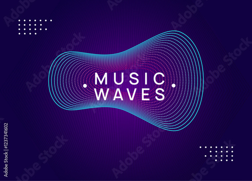 Edm Background. Techno Concert Graphic. Blue Sound Design. Discotheque Poster. Violet Fest Magazine. Electro Invite. Nightclub Audio Invitation. Pink Edm Background