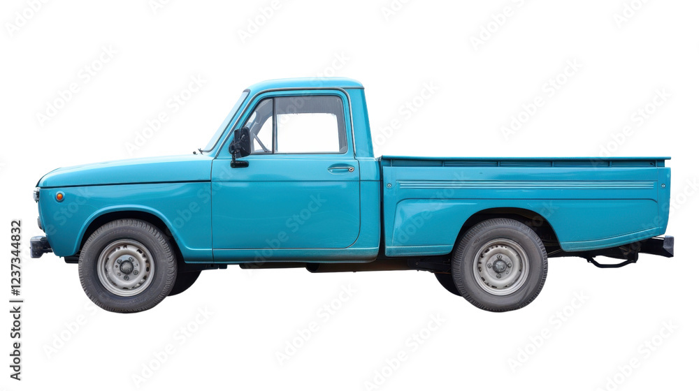 Light blue pickup truck isolated on transparent background Light blue pickup truck isolated on transparent background