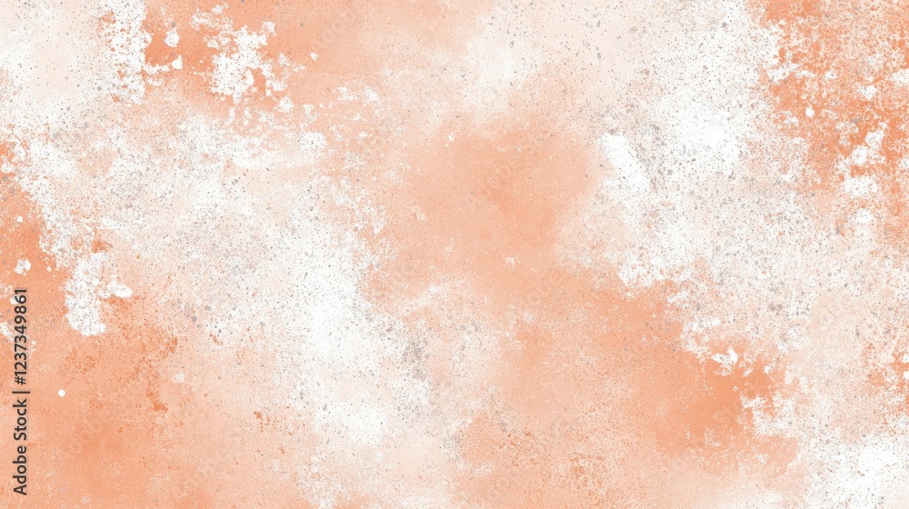 Fototapeta premium Peach and White Abstract Texture Background: A Grunge Watercolor Design for Artistic Projects.