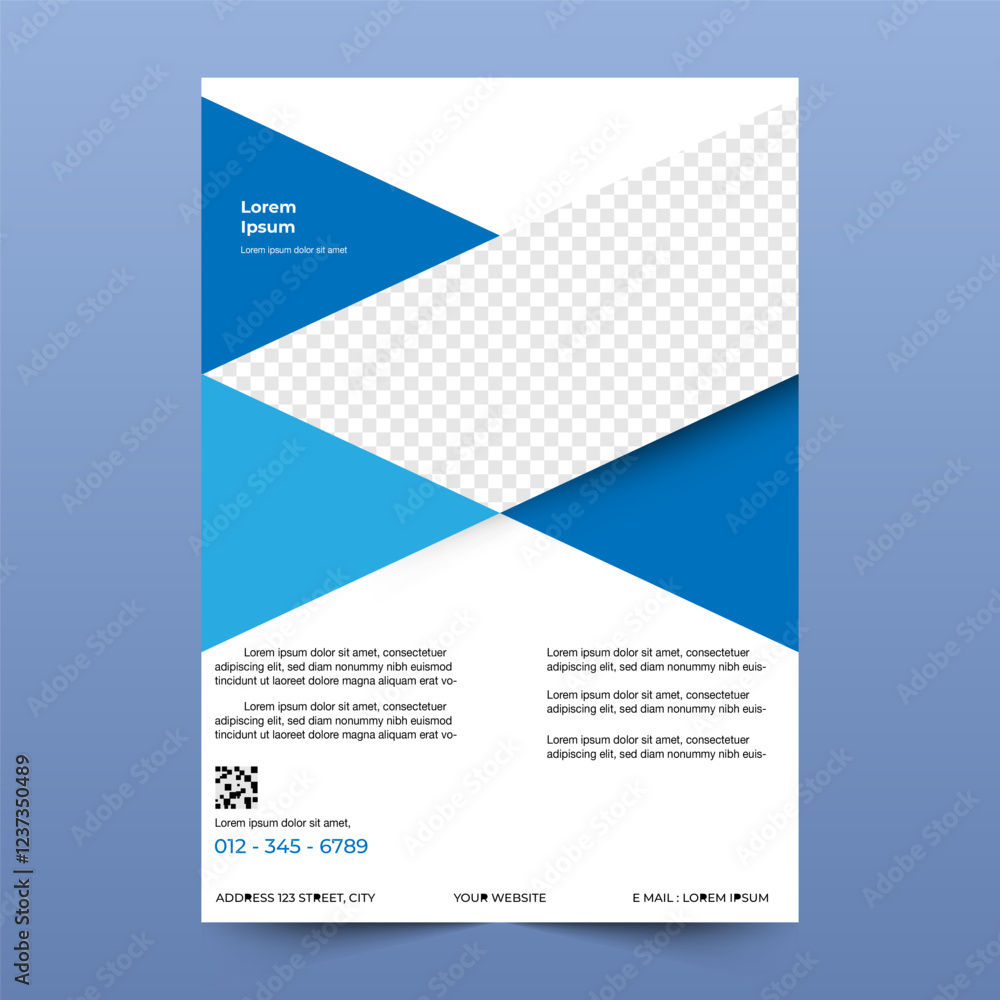 Fototapeta premium business flyer design, ready to customize. abstract, minimalist business flyer, brochure, template design. A4 size. Easy to use and edit.