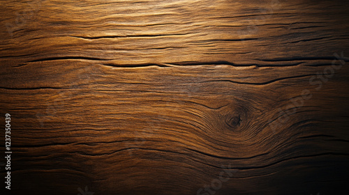 Rich wooden texture with deep grooves and warm tones, showcasing natural beauty and intricate patterns. Perfect for backgrounds or design elements photo