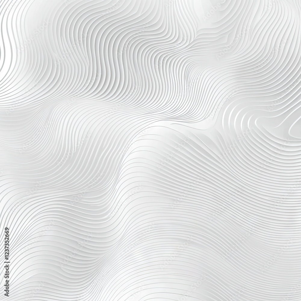 Abstract White Seamless Pattern with Wavy Lines and Organic Shapes. AI generated illustration Abstract White Seamless Pattern with Wavy Lines and Organic Shapes. AI generated illustration
