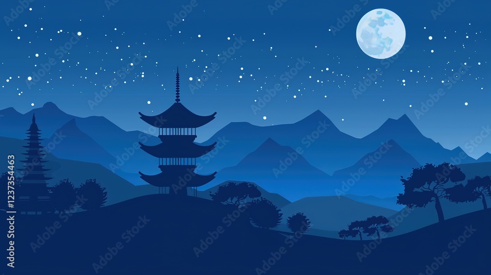 Fototapeta premium Mountain_Freepik_chinese_temple_fantasy_background