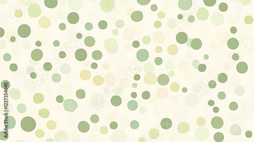 Abstract Background Featuring Pastel Green and Yellow Circles