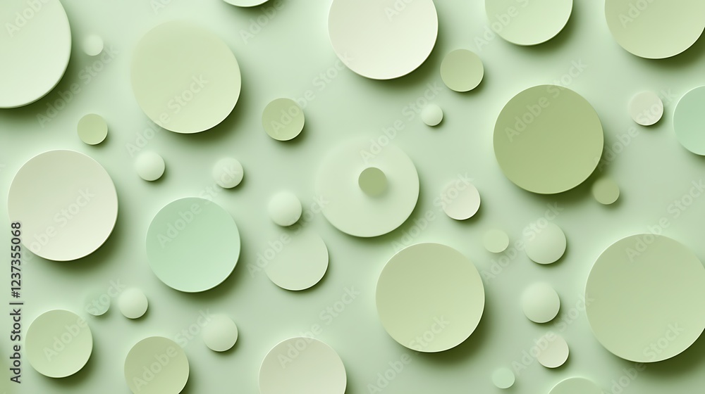 Abstract pastel green circles and spheres background design Abstract pastel green circles and spheres background design