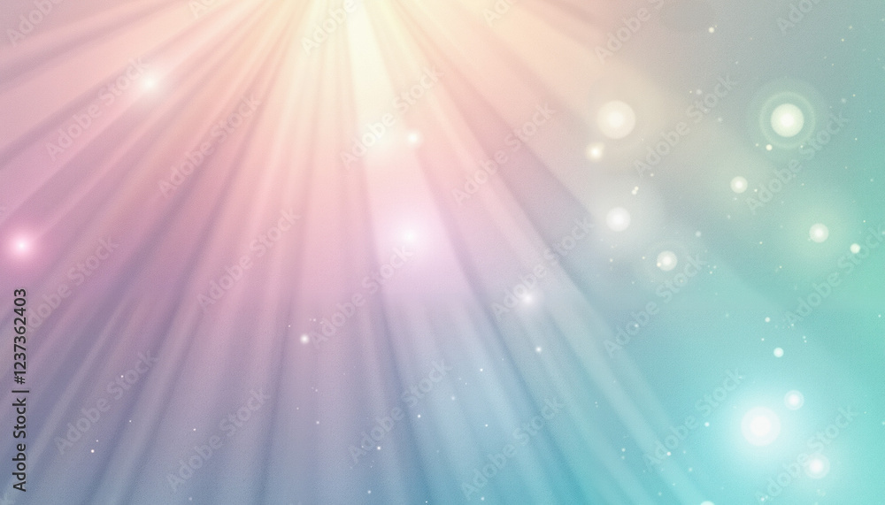 Vibrant radiant beams and soft bokeh, ethereal light background Vibrant radiant beams and soft bokeh, ethereal light background