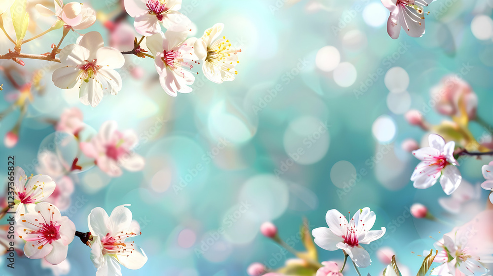 A serene background featuring delicate cherry blossoms against a soft, blurred backdrop. A serene background featuring delicate cherry blossoms against a soft, blurred backdrop.