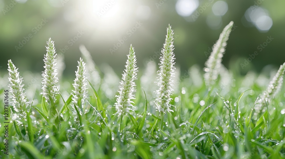 Dewy grass sunrise meadow bokeh background nature Dewy grass sunrise meadow bokeh background nature