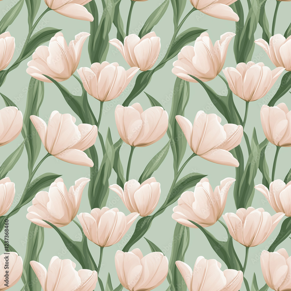 Obraz premium Seamless watercolor floral pattern. botanical seamless.