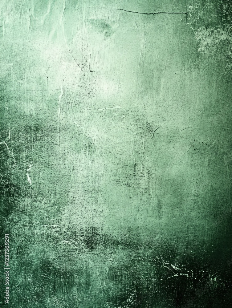 Obraz premium Abstract Green Textured Background: Grunge Wall with Uneven Surface and Deep Emerald Tones.