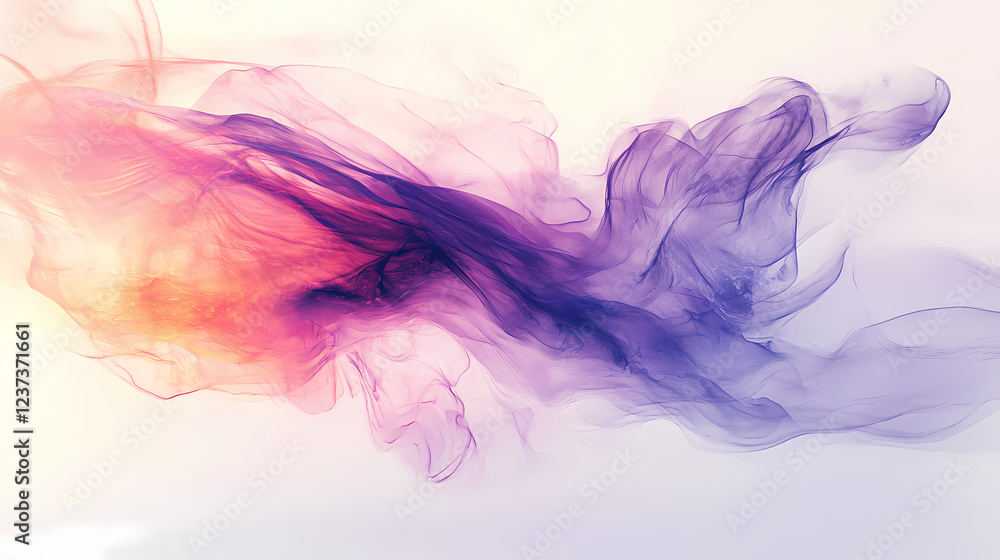 Fototapeta premium A softly blurred backdrop of light pink and purple watercolor strokes, creating a dreamy and ethereal atmosphere. generative ai. Lyrical Abstract. Illustration