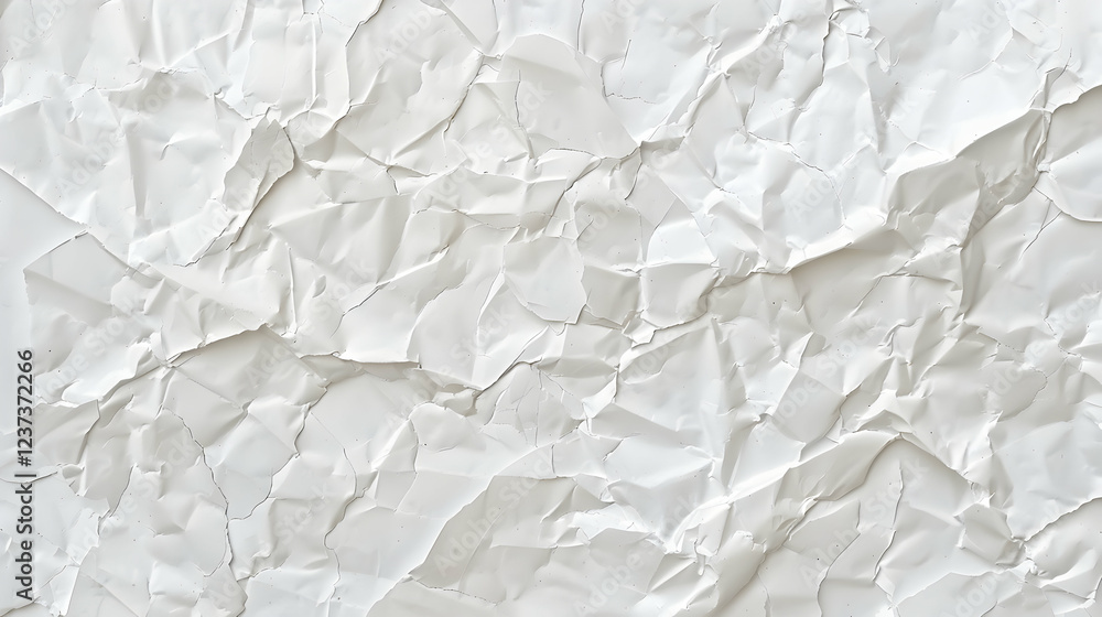 Crumpled white paper texture, ideal for backgrounds or design projects. Crumpled white paper texture, ideal for backgrounds or design projects.
