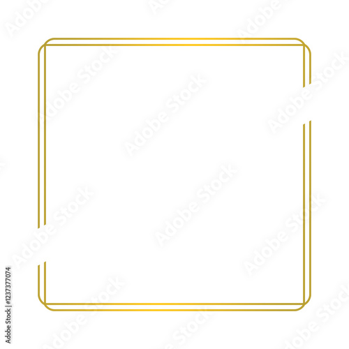 simple gold border frame.eps