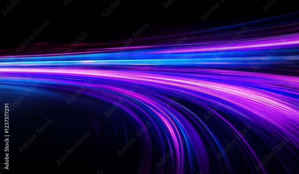 Abstract Purple and Blue Light Streaks with Speed Motion Blur Effect - AI generated illustration Abstract Purple and Blue Light Streaks with Speed Motion Blur Effect - AI generated illustration