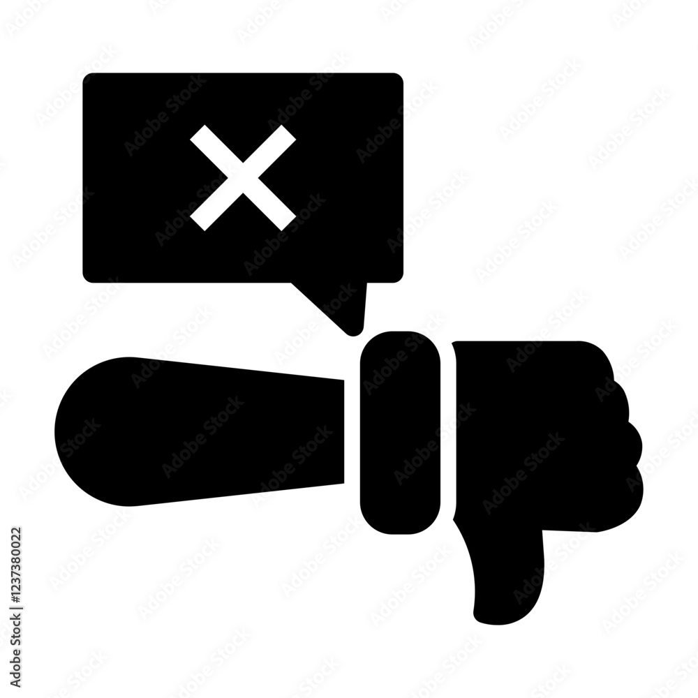 Fototapeta premium dislike Solid icon