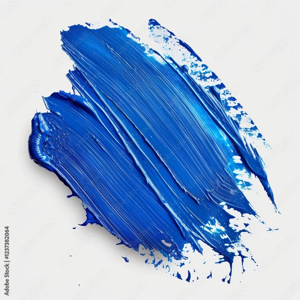 Blue brush stroke isolated on white background Blue brush stroke isolated on white background