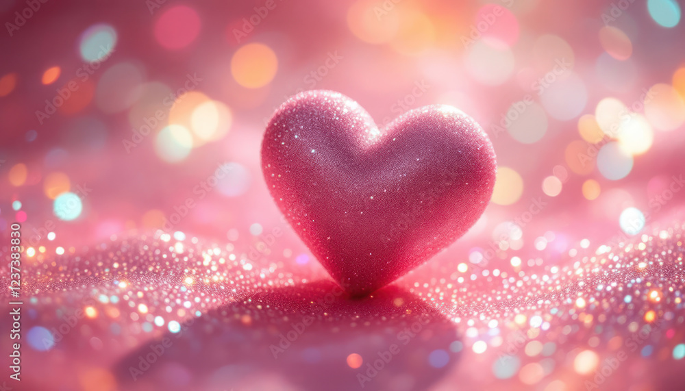 Sparkling Pink Heart: A Symbol of Love and Affection Sparkling Pink Heart: A Symbol of Love and Affection