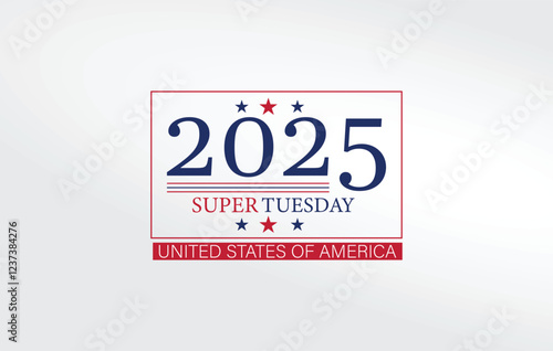 Presidential primary voting Super Tuesday vector