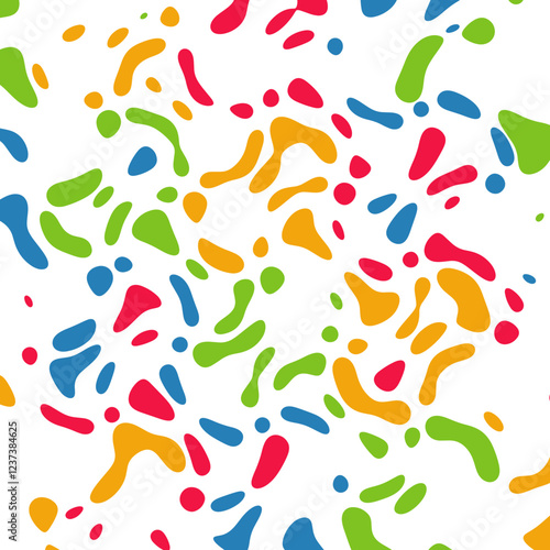 Vector design of colorful fluid organic abstract particles