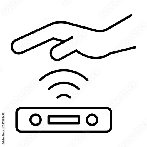 Hand sensor outline icon