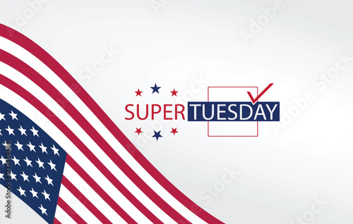 Super Tuesday electoral campaign vector