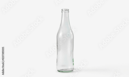 Wallpaper Mural clear glass bottle mockup with minimalist design, perfect for branding and product presentation. Ideal for showcasing beverages or other liquids Torontodigital.ca