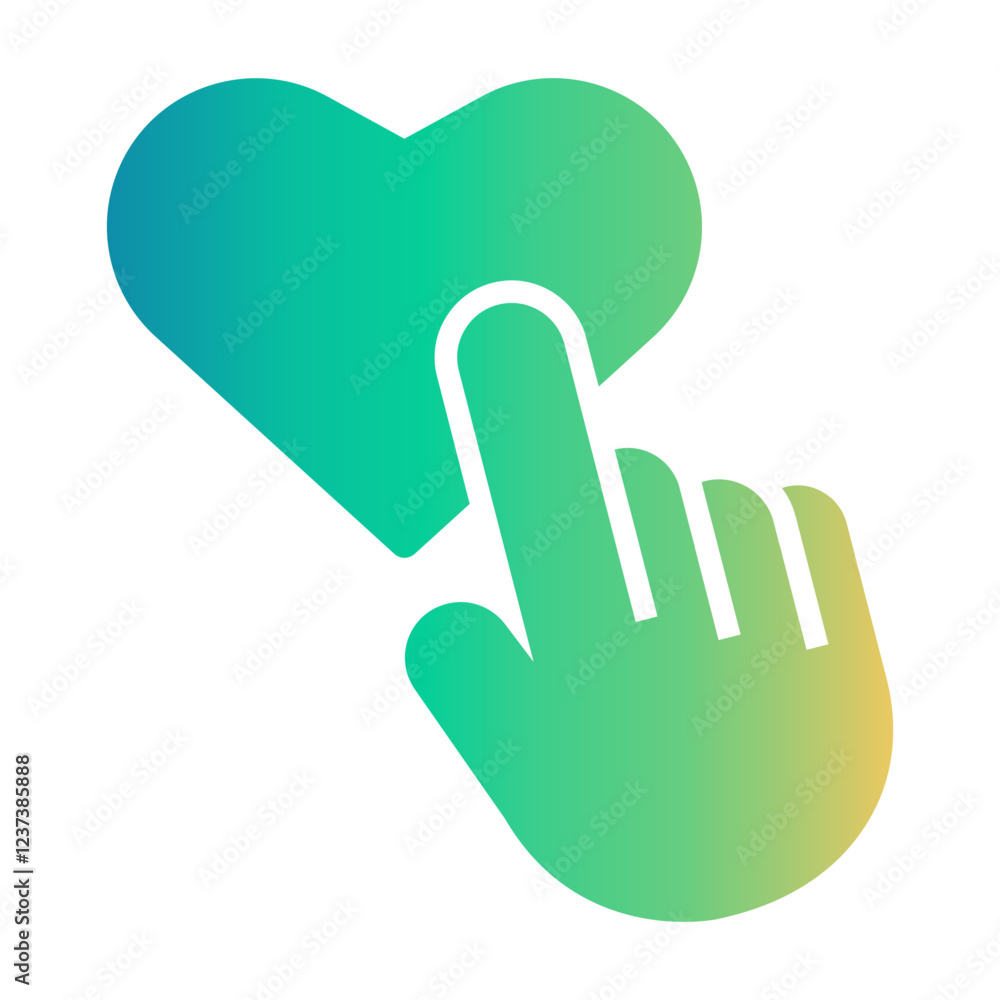 Obraz premium like Gradient icon