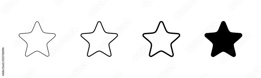 Star Icon vector isolated on white background. Star vector icon. Rating symbol Star Icon vector isolated on white background. Star vector icon. Rating symbol