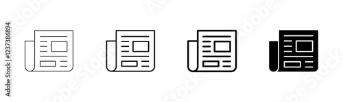 Newspaper icon vector isolated on white background. news paper icon vector