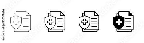 Medical insurance icon vector isolated on white background. health insurance icon