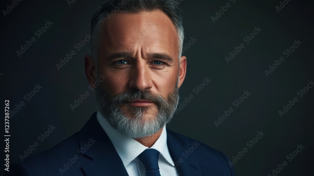 Photorealistic portrait of a charismatic middle-aged Photorealistic portrait of a charismatic middle-aged