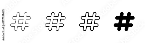 Hashtag icon vector isolated on white background. hashtag vector icon