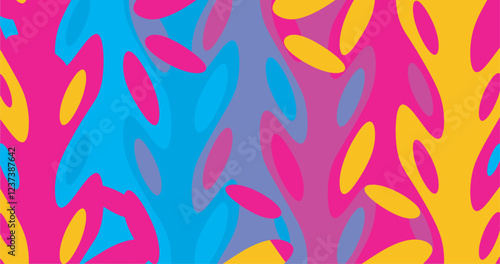 Foto Abstract vector design of fluid liquid shapes with colorful particles
