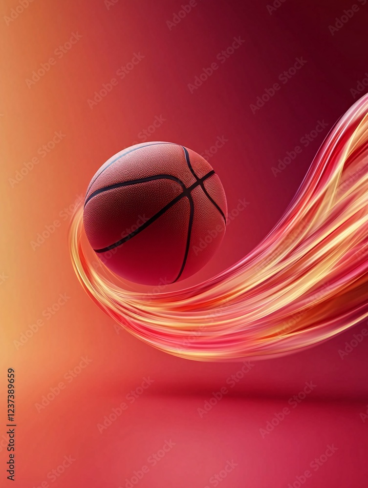 Obraz premium Basketball speed motion blur, abstract background, sport